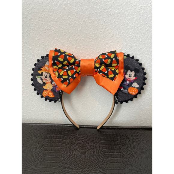 Disney Accessories - DISNEY Halloween Mickey & Minnie Mouse Ears Headband